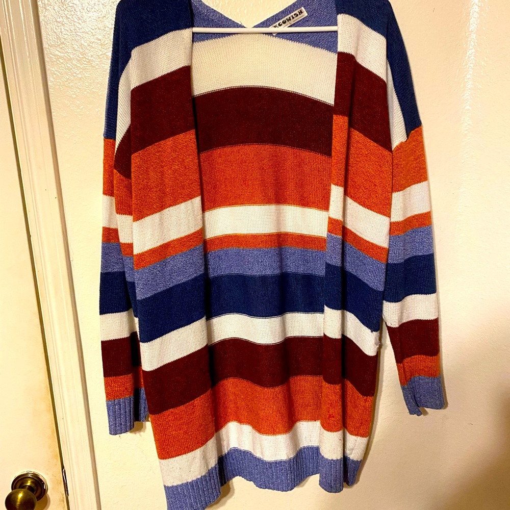 Colorful striped cardigan